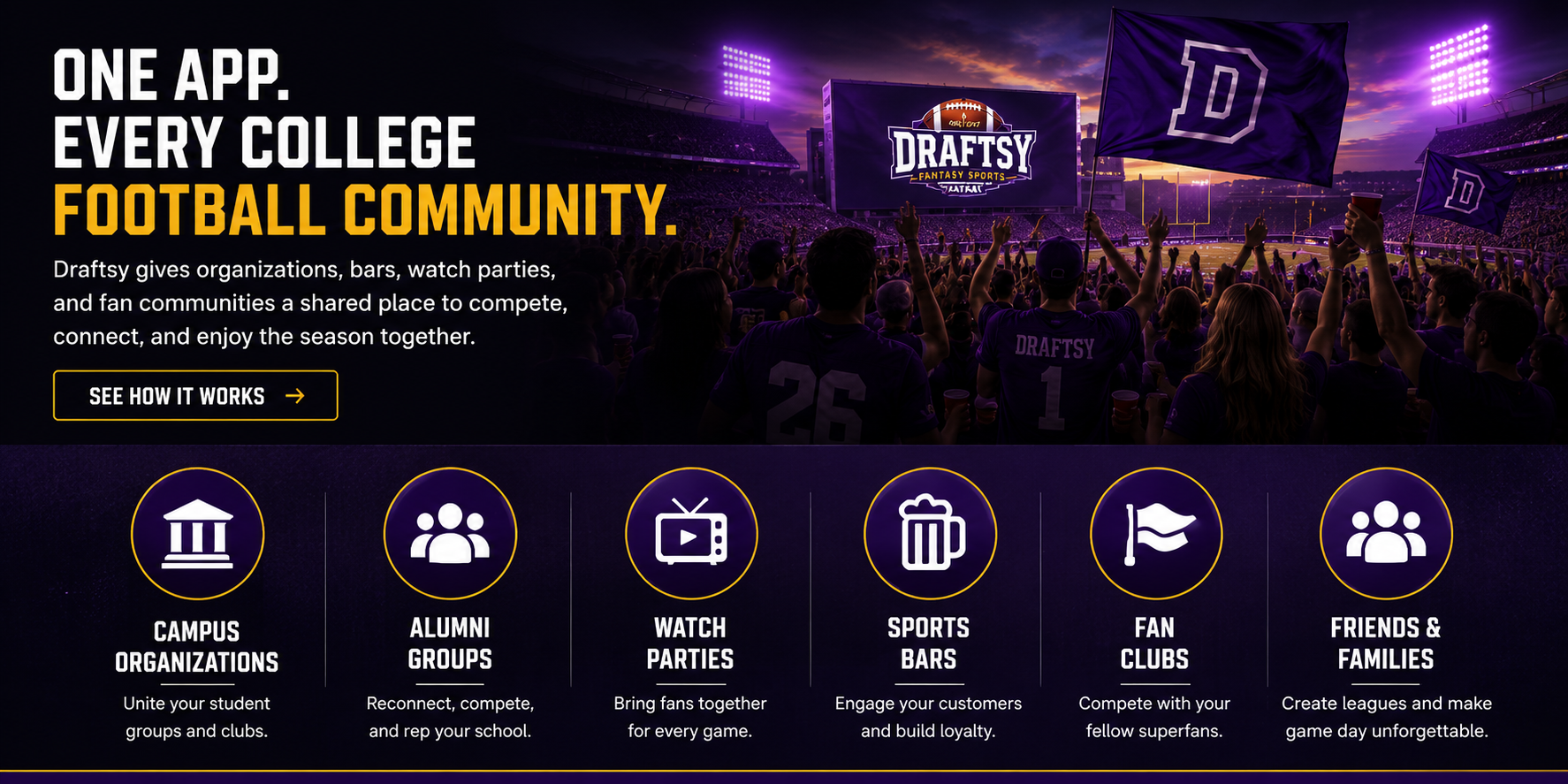 One app. Every college football community.